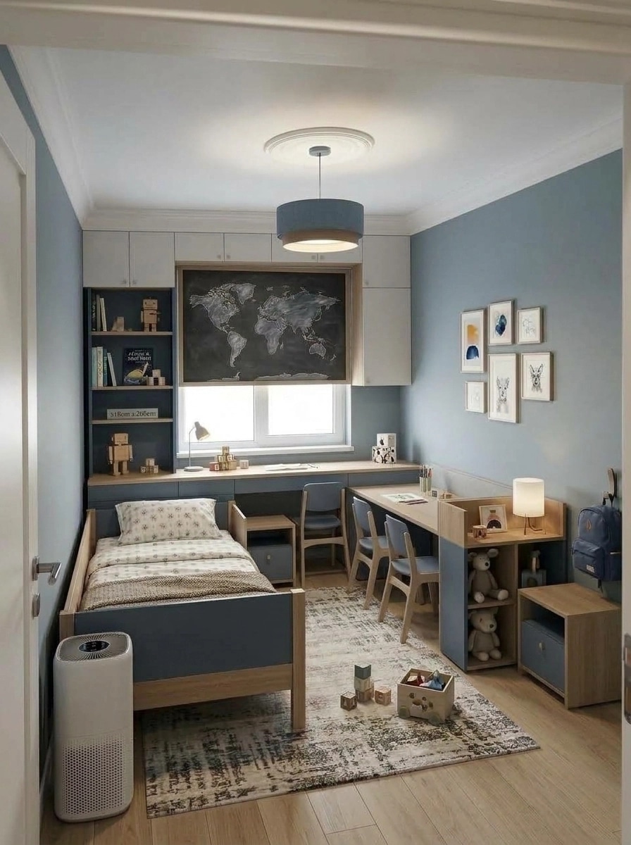Contemporary Kids Room design — interior photo by GenRoom AI