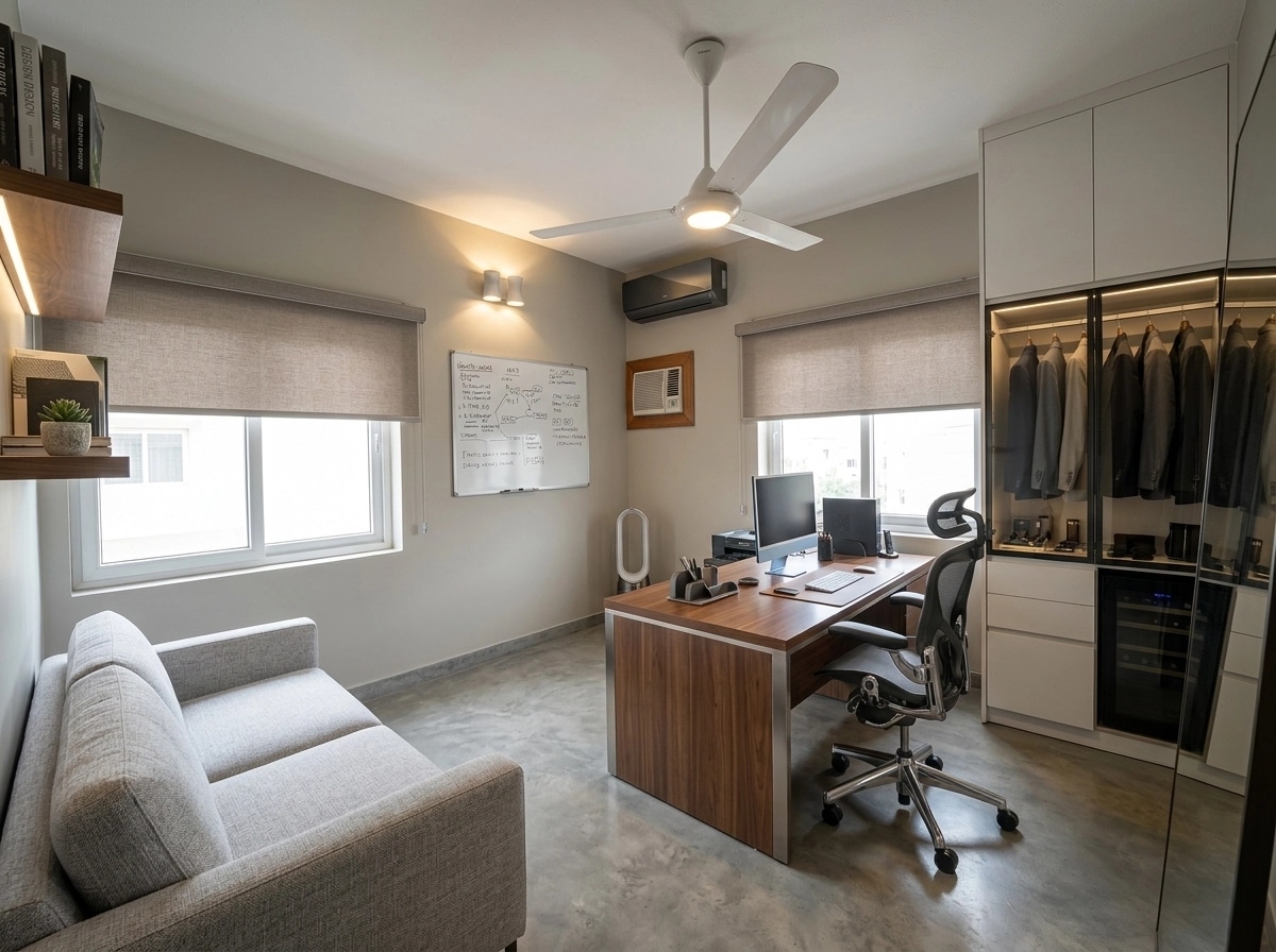 Office interior in Contemporary style — photo by GenRoom AI