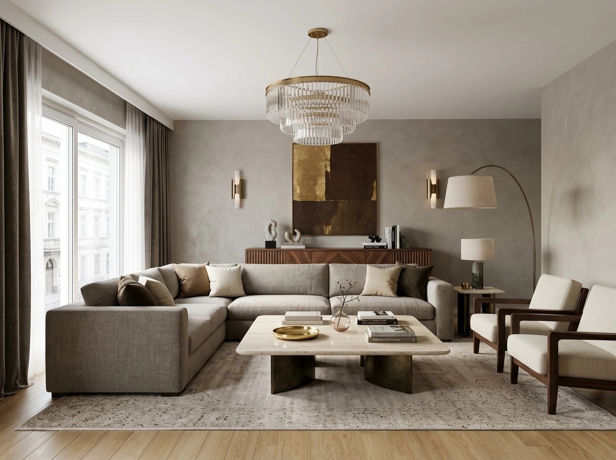 Interior design in Contemporary style — Living Room by GenRoom AI