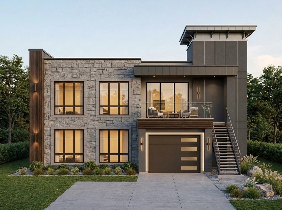 Contemporary Facade Facade design — facade photo by GenRoom AI
