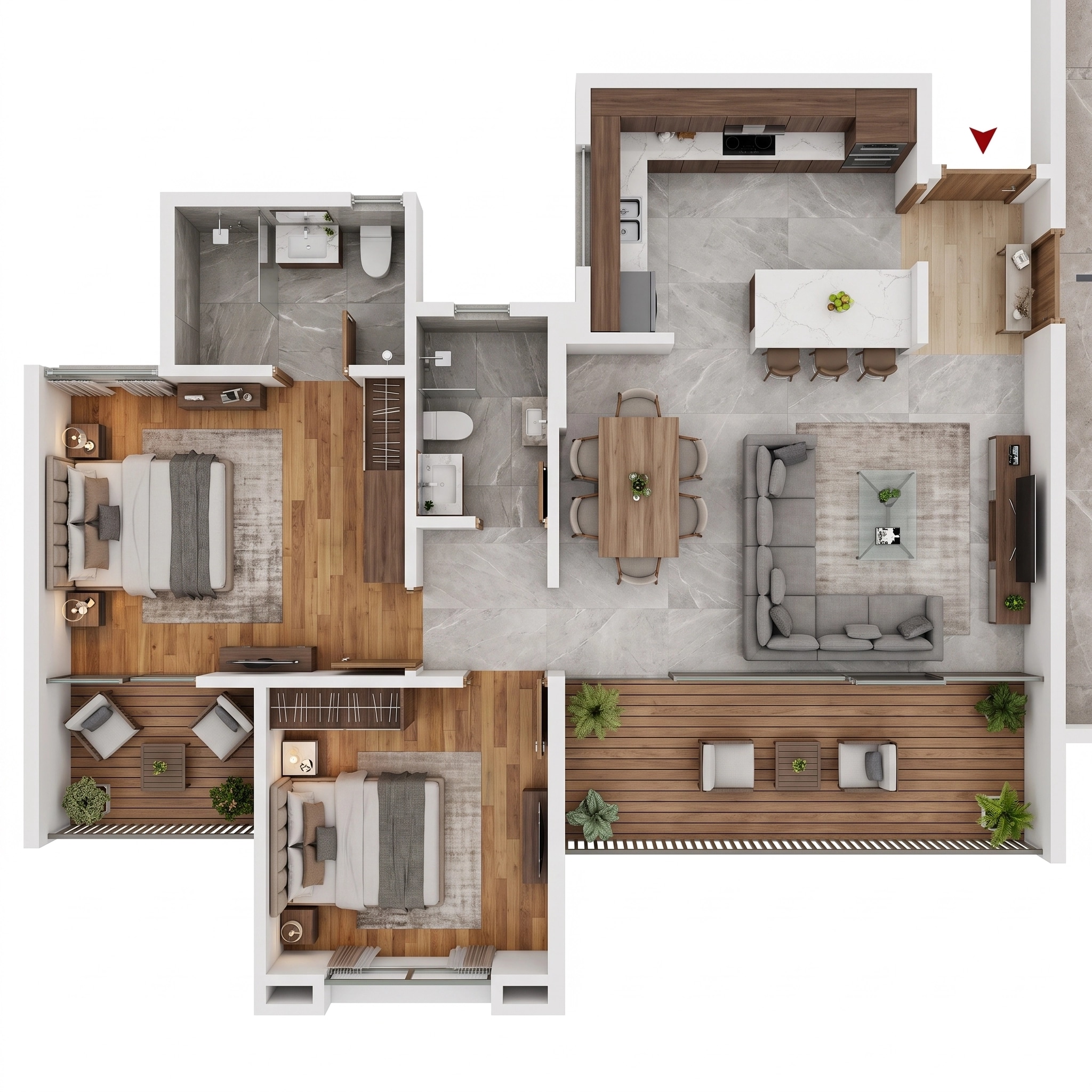 Interior design in Contemporary style — Living Room by GenRoom AI
