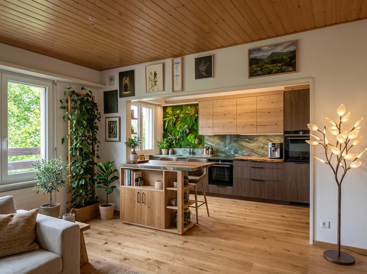 Interior design in Biophilic style — Kitchen by GenRoom AI