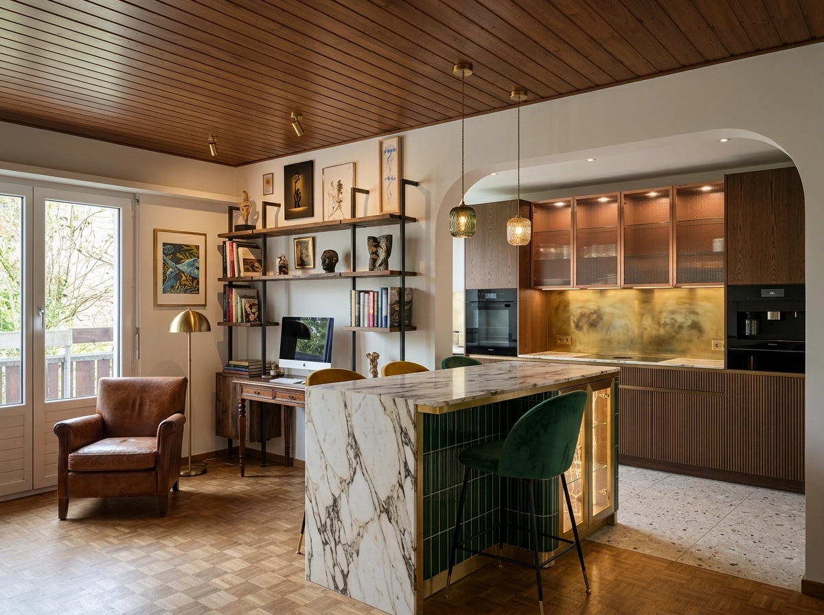 Kitchen interior in Eclectic style — photo by GenRoom AI