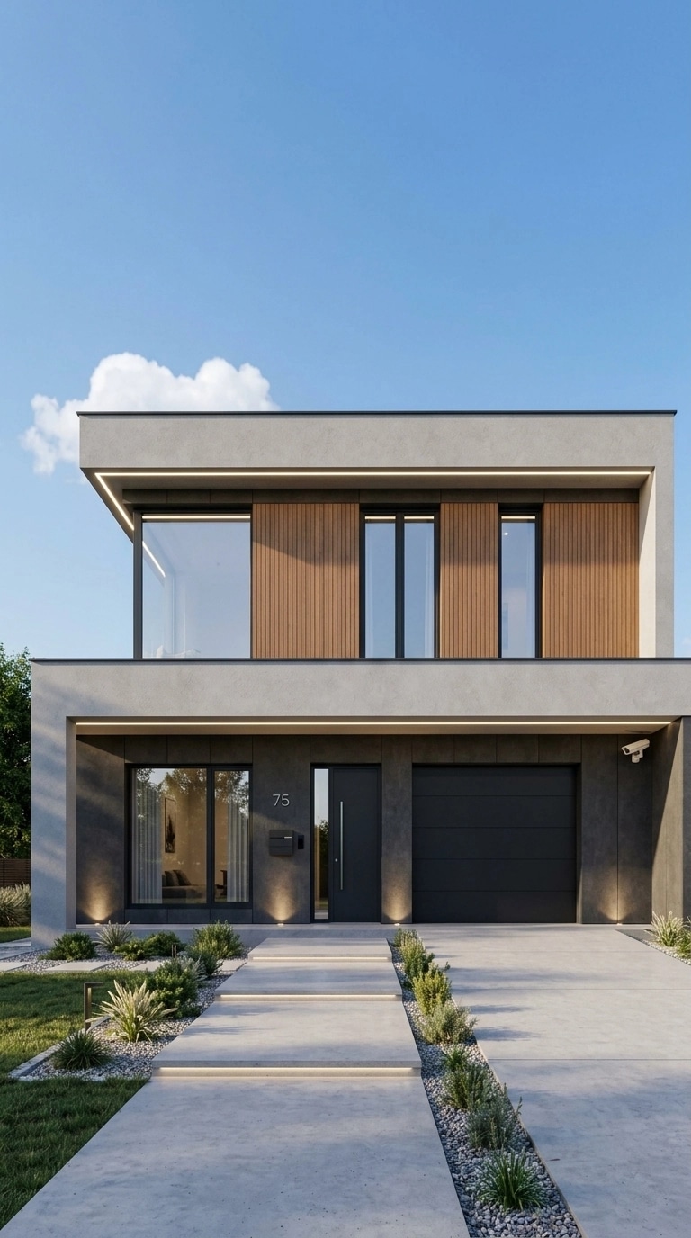 Contemporary Facade Fasad design — facade photo by GenRoom AI