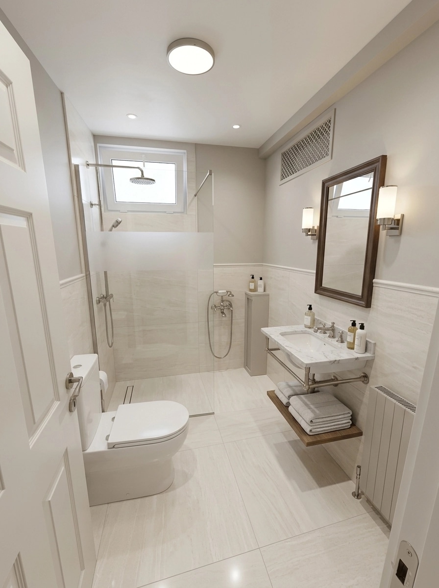 Transitional Bathroom design — interior photo by GenRoom AI