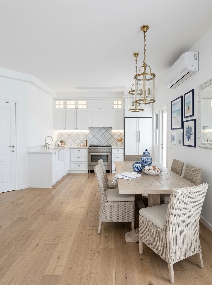 Coastal / Hamptons Kitchen design — interior photo by GenRoom AI