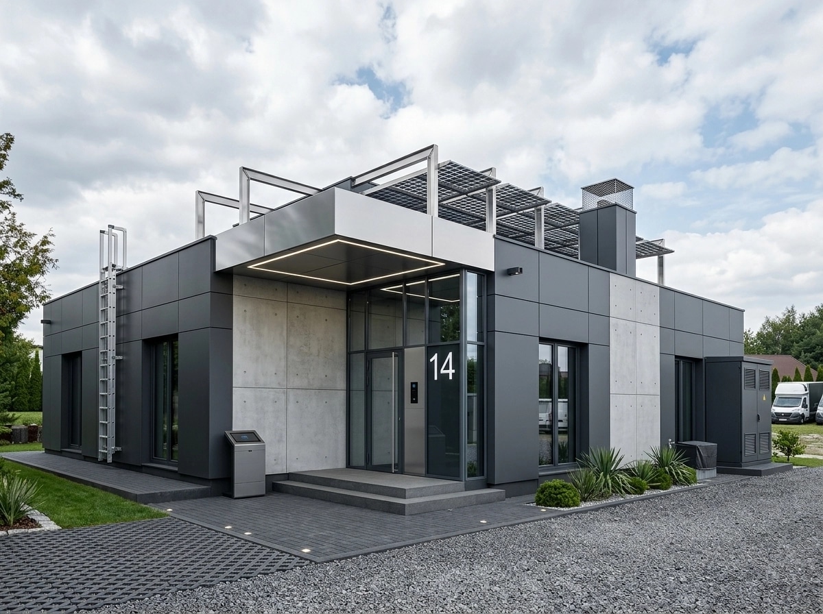 Hi-Tech Facade Facade design — facade photo by GenRoom AI