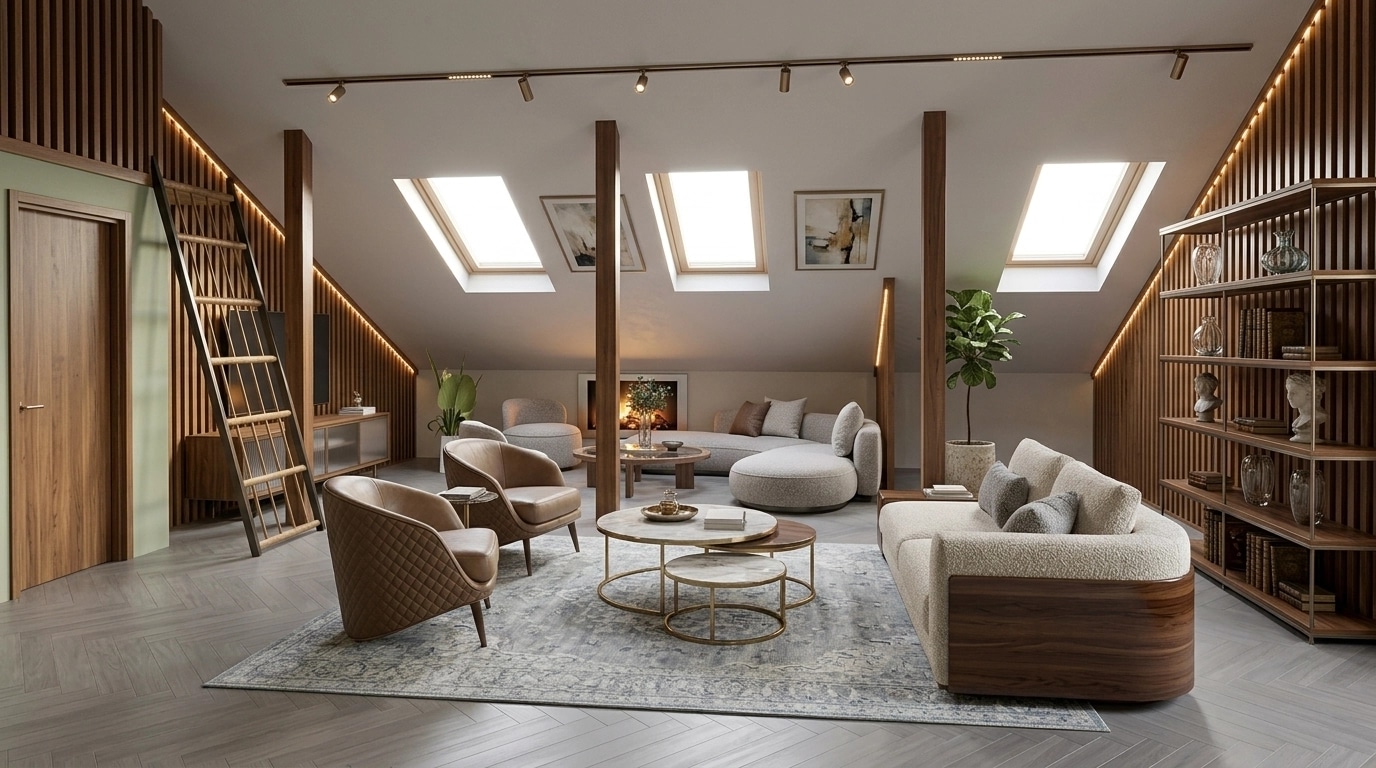 Interior design in Transitional style — Living Room by GenRoom AI
