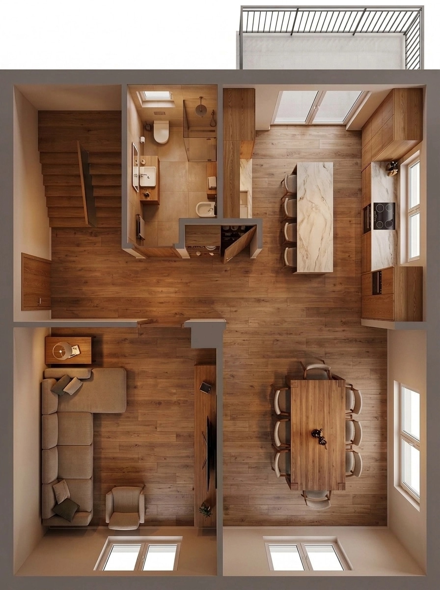 Interior design in Contemporary style — Living Room by GenRoom AI
