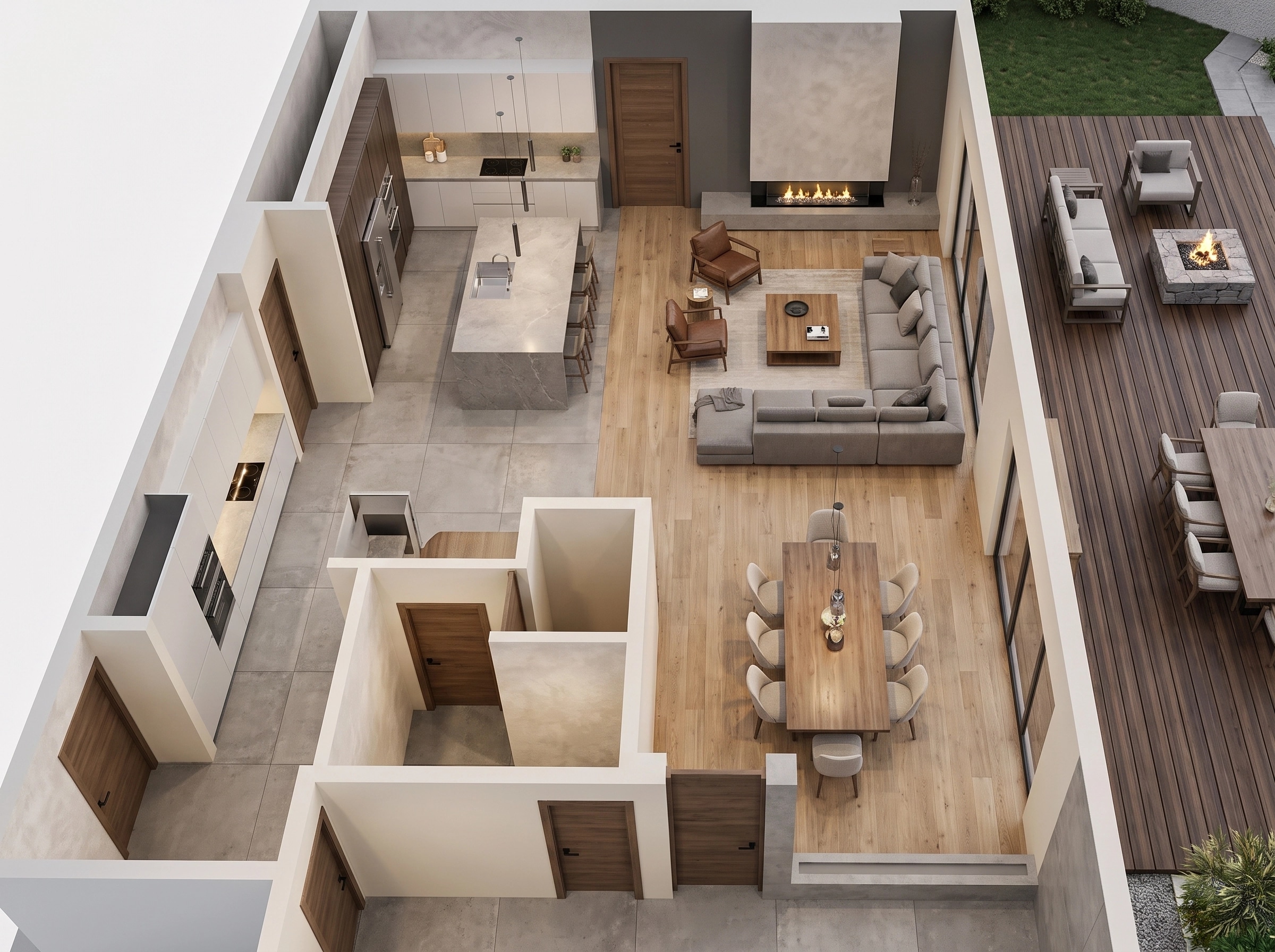 Interior design in Contemporary style — Living Room by GenRoom AI