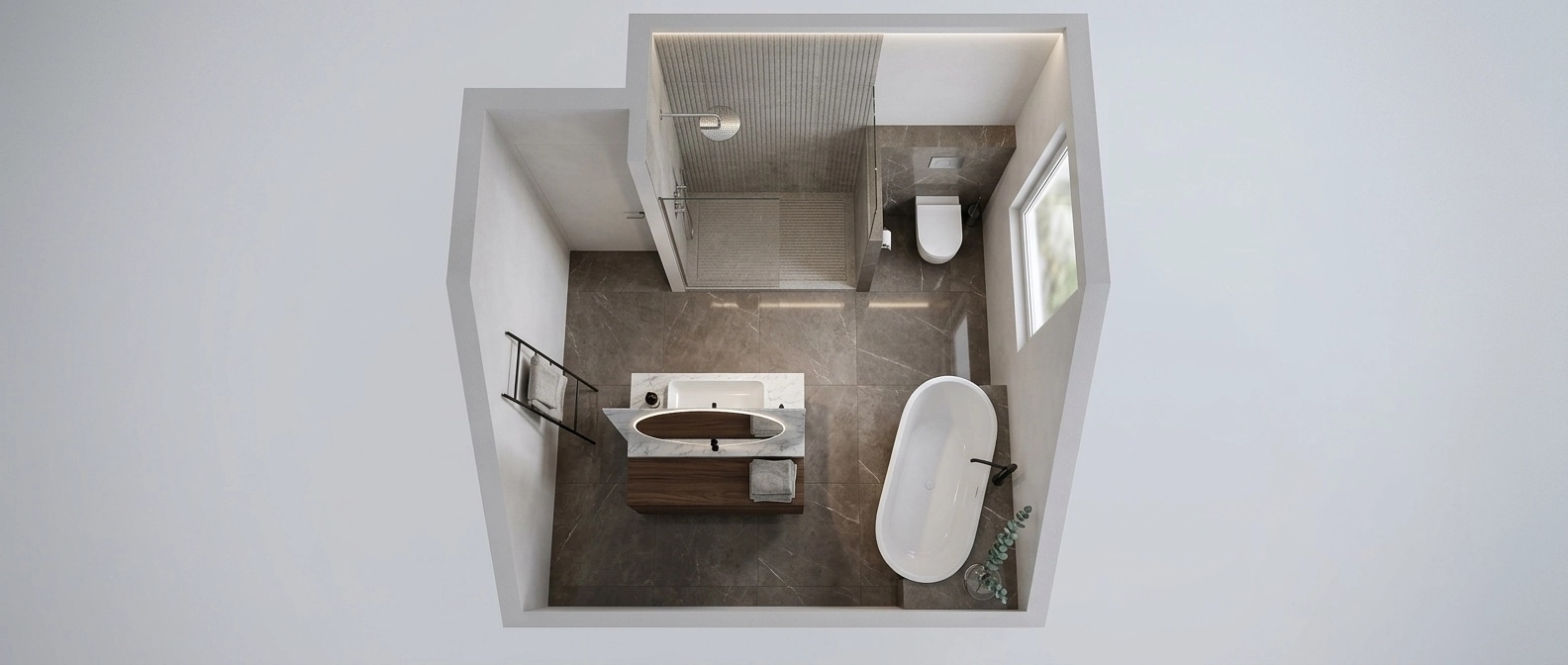 Interior design in Contemporary style — Bathroom by GenRoom AI