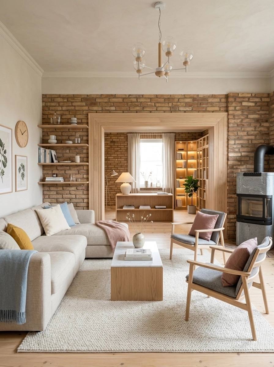 Interior design in Scandinavian style — Living Room by GenRoom AI