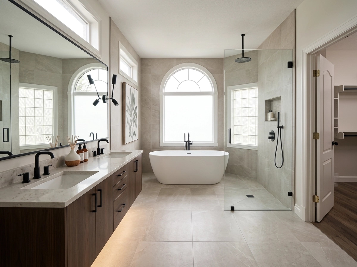 Interior design in Transitional style — Bathroom by GenRoom AI