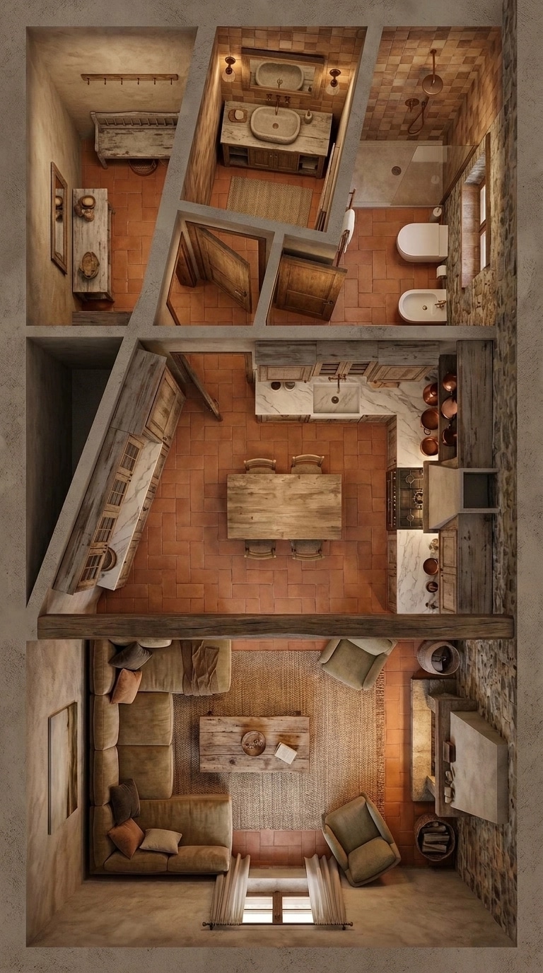 Interior design in Tuscan style — Living Room by GenRoom AI