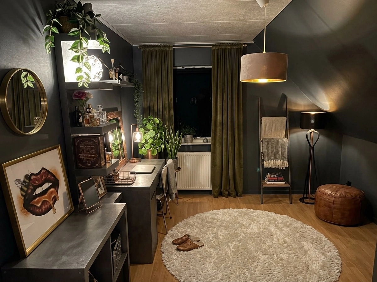 Loft / Industrial Bedroom design — interior photo by GenRoom AI