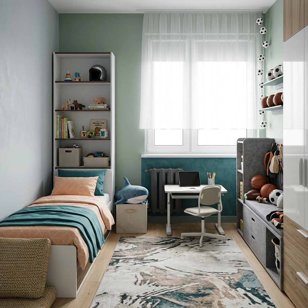 Contemporary Kids Room design — interior photo by GenRoom AI