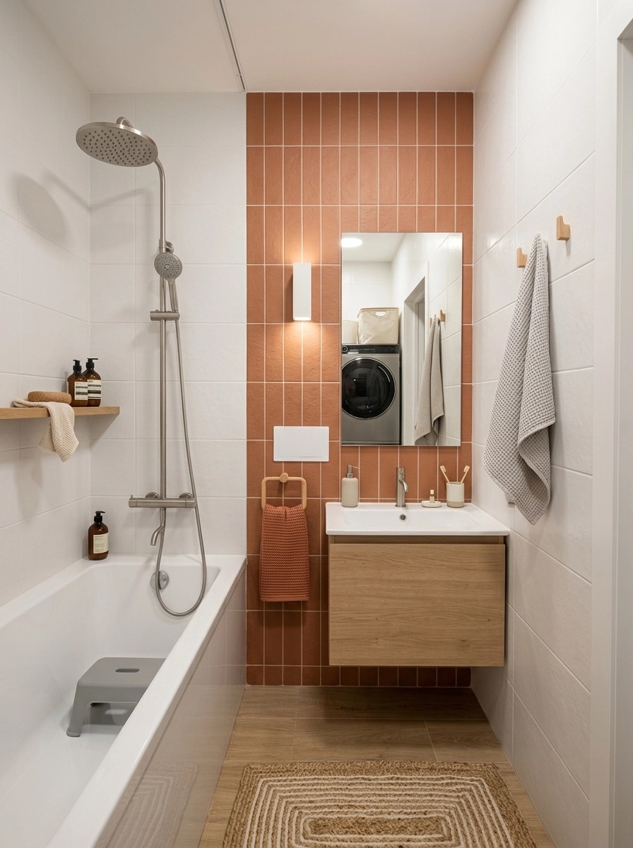 Bathroom interior in Scandinavian style — photo by GenRoom AI
