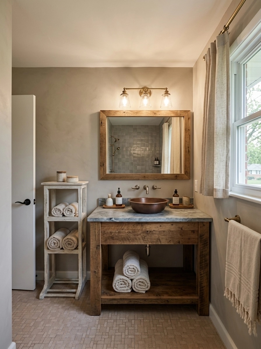 Interior design in Modern Farmhouse style — Bathroom by GenRoom AI