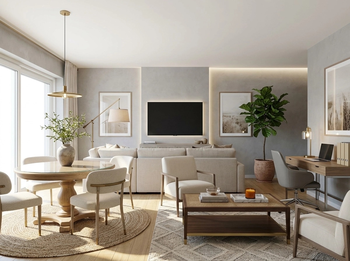 Interior design in Transitional style — Living Room by GenRoom AI