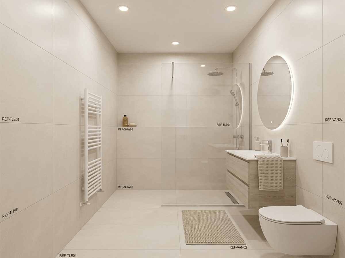 Bathroom interior in no_style style — photo by GenRoom AI
