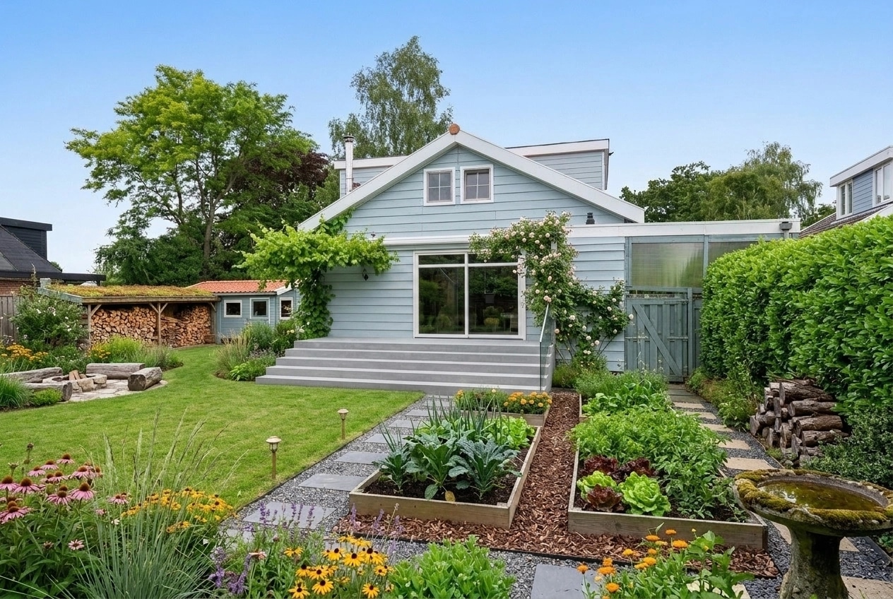 Landscape design in Eco Natural Garden style — Yard by GenRoom AI