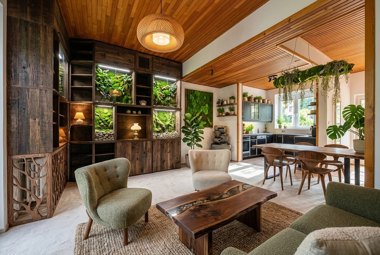 Interior design in Biophilic style — Living Room by GenRoom AI
