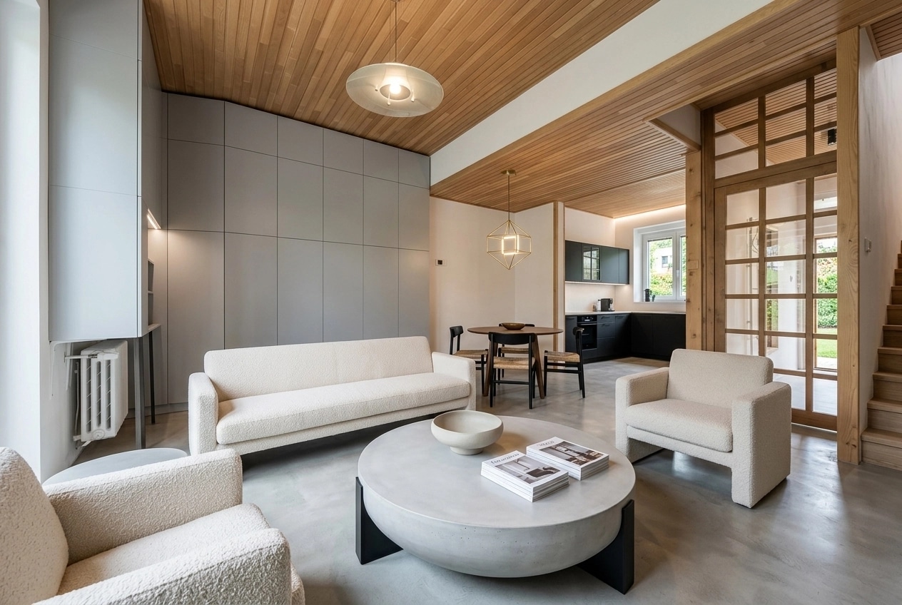Minimalism Living Room design — interior photo by GenRoom AI
