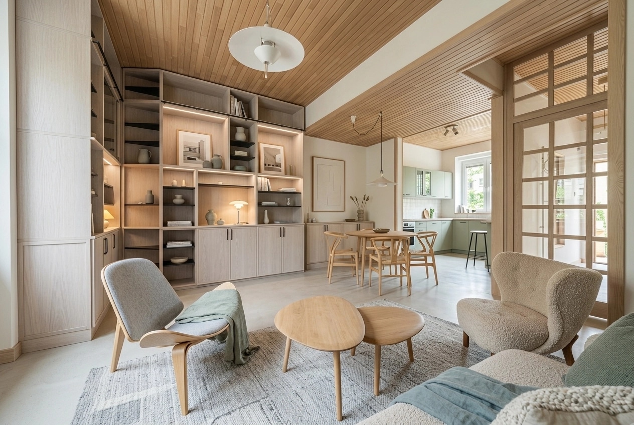 Scandinavian Living Room design — interior photo by GenRoom AI