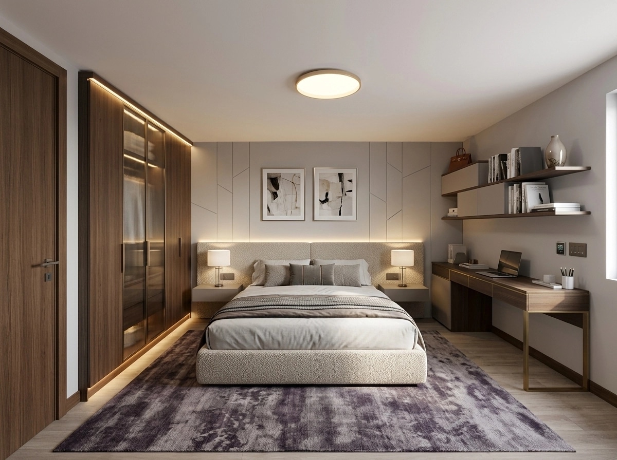 Contemporary Bedroom design — interior photo by GenRoom AI