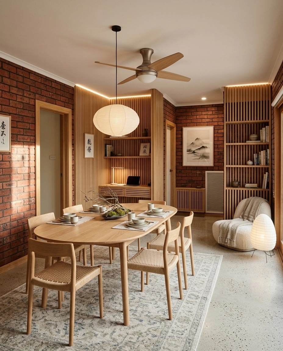 Interior design in Japandi style — dining_room by GenRoom AI