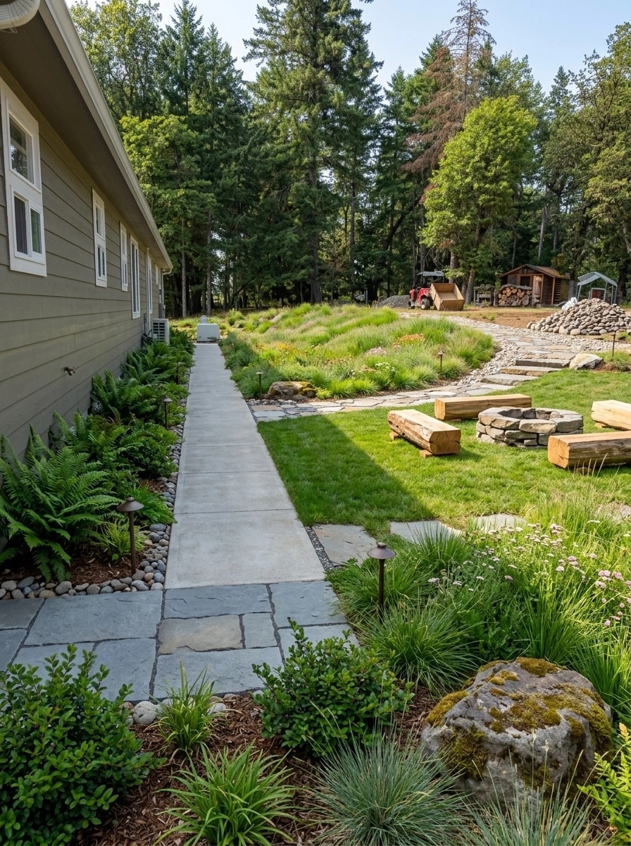 Landscape design in Eco Natural Garden style — Yard by GenRoom AI