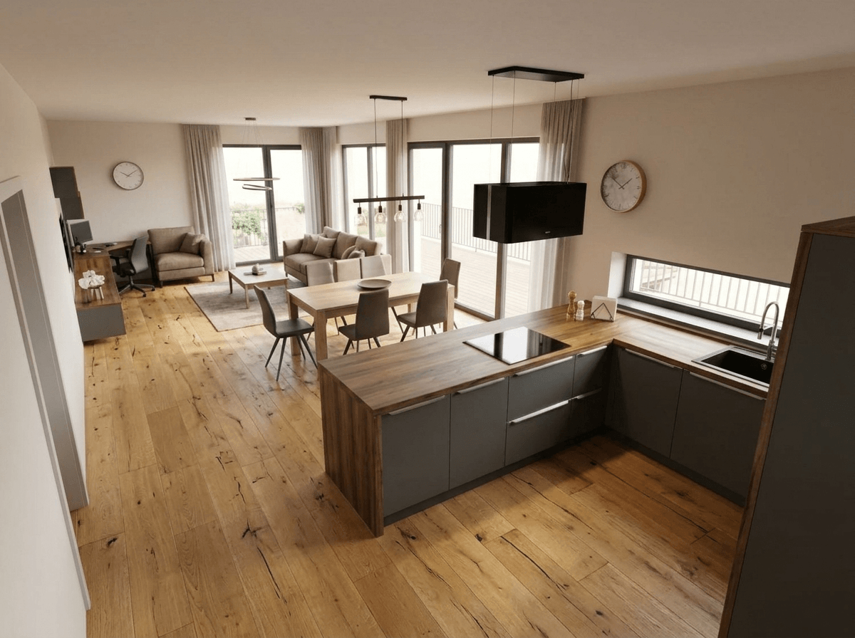 Kitchen interior in no_style style — photo by GenRoom AI