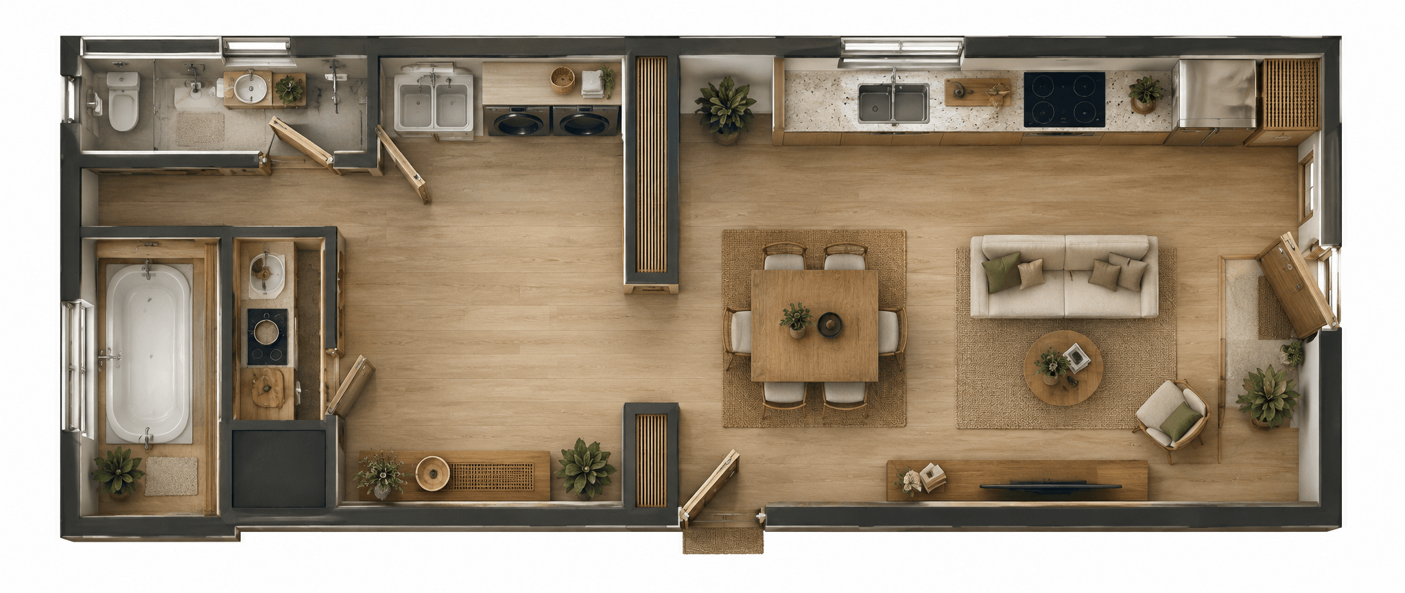 Interior design in Japandi style — Living Room by GenRoom AI