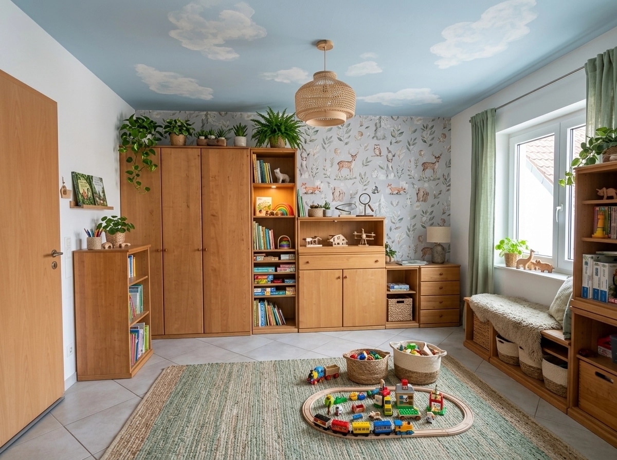Interior design in Biophilic style — Kids Room by GenRoom AI