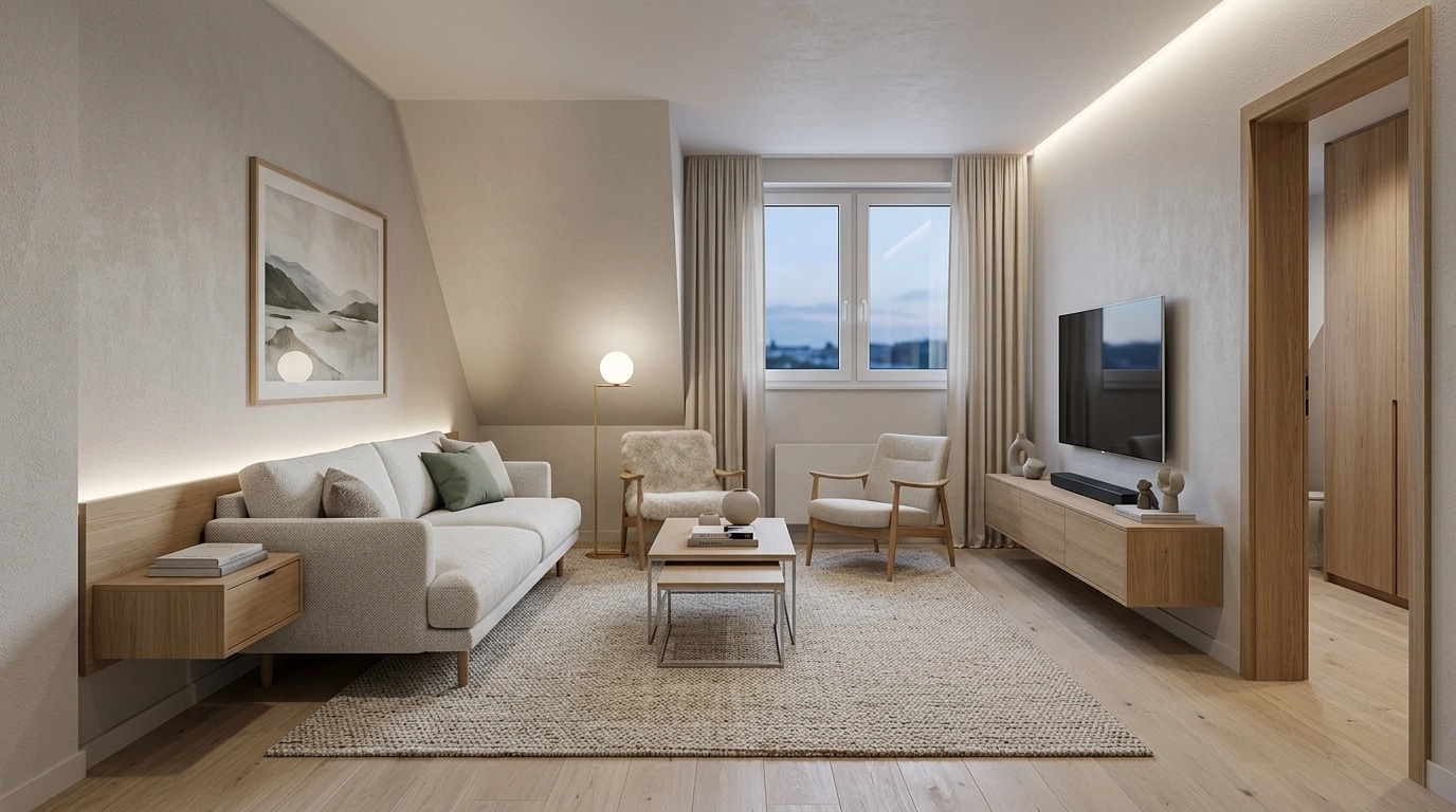 Scandinavian Living Room design — interior photo by GenRoom AI