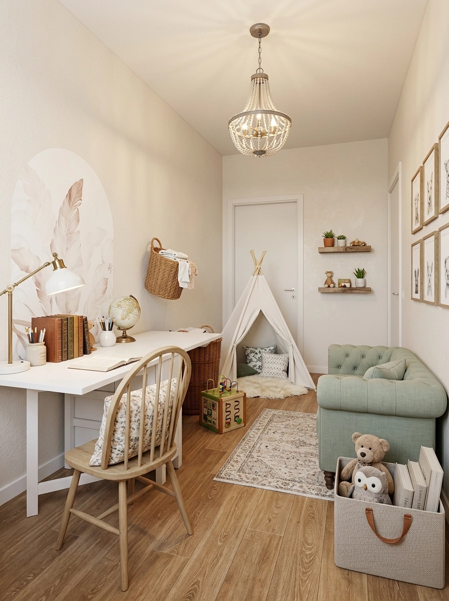Modern Farmhouse Kids Room design — interior photo by GenRoom AI