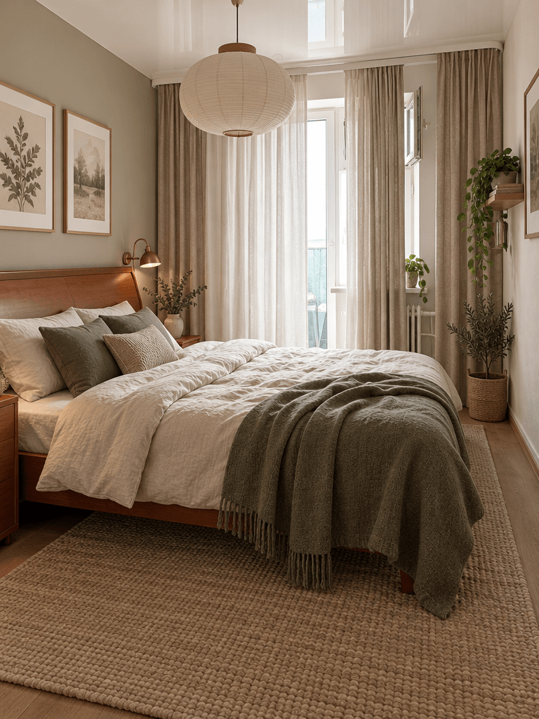 Diseño de interiores en estilo Scandinavian — Dormitorio por GenRoom AI