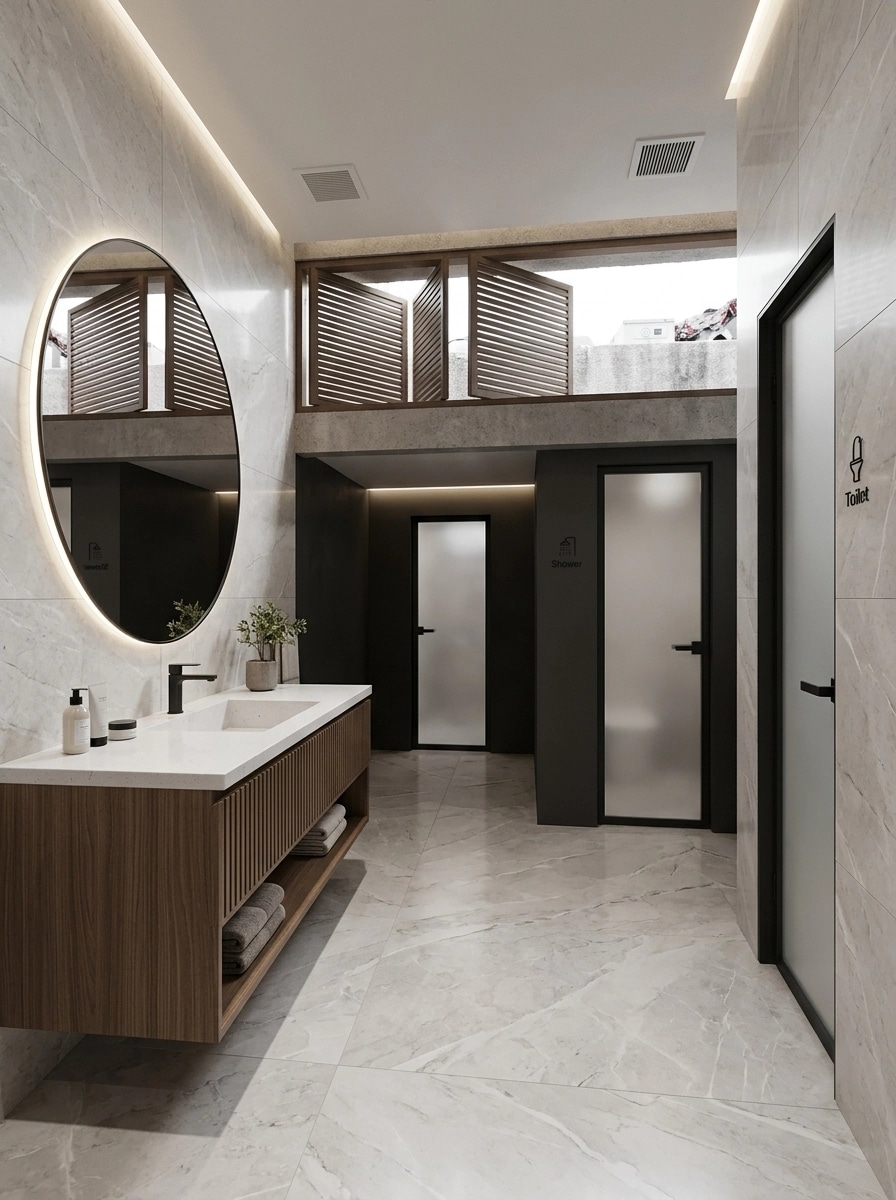 Bathroom interior in no_style style — photo by GenRoom AI