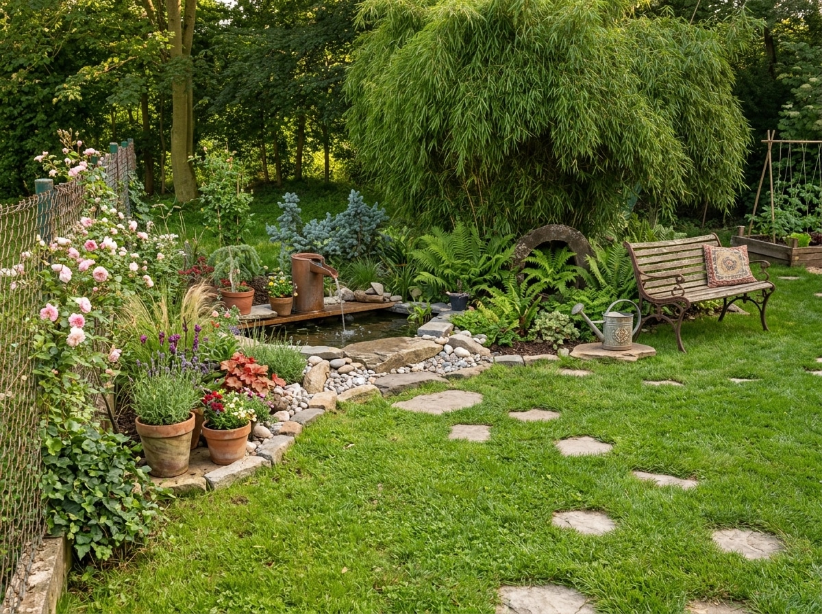 Country Rustic Garden Yard design — yard photo by GenRoom AI