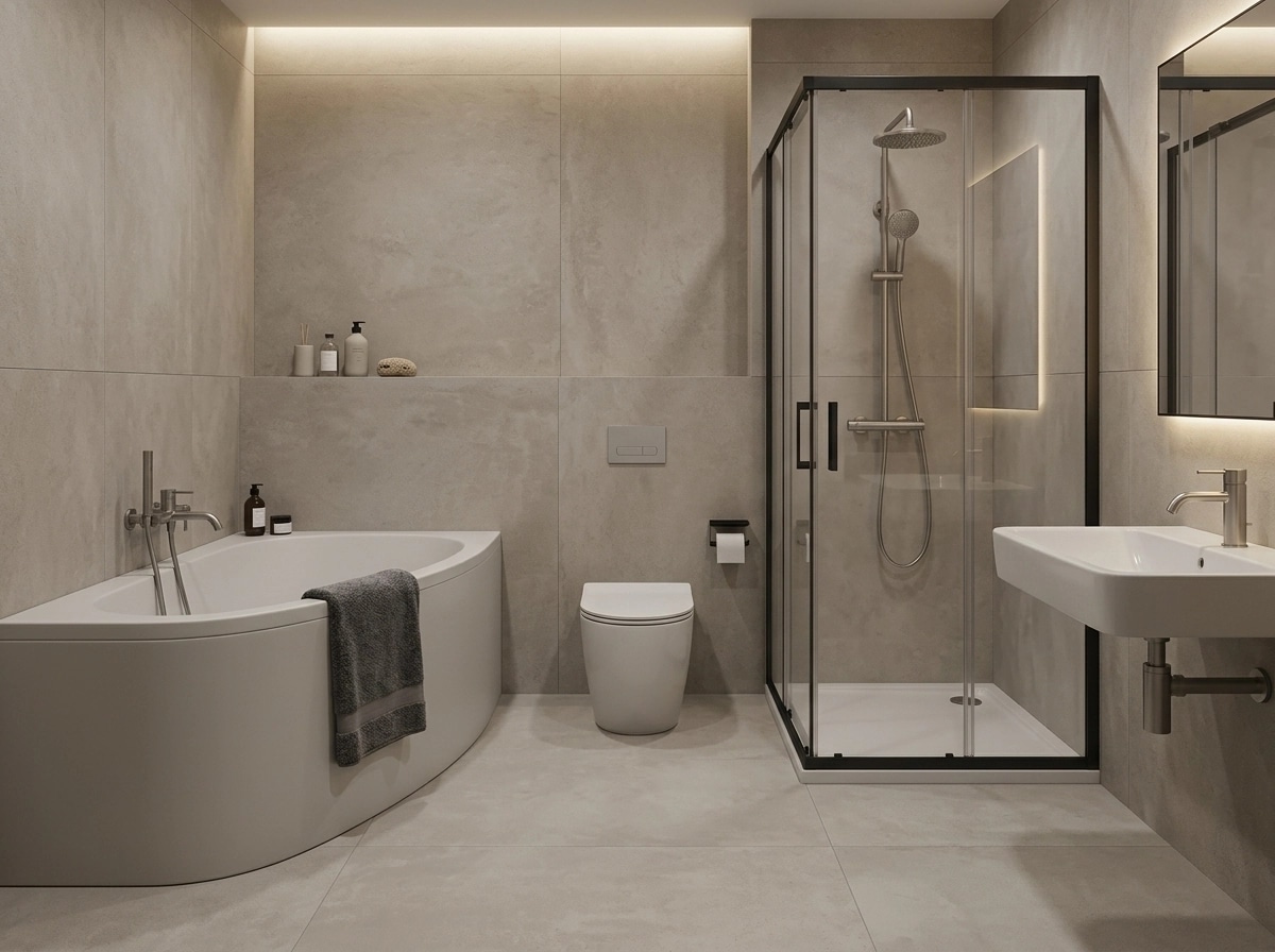 Minimalism Bathroom design — interior photo by GenRoom AI
