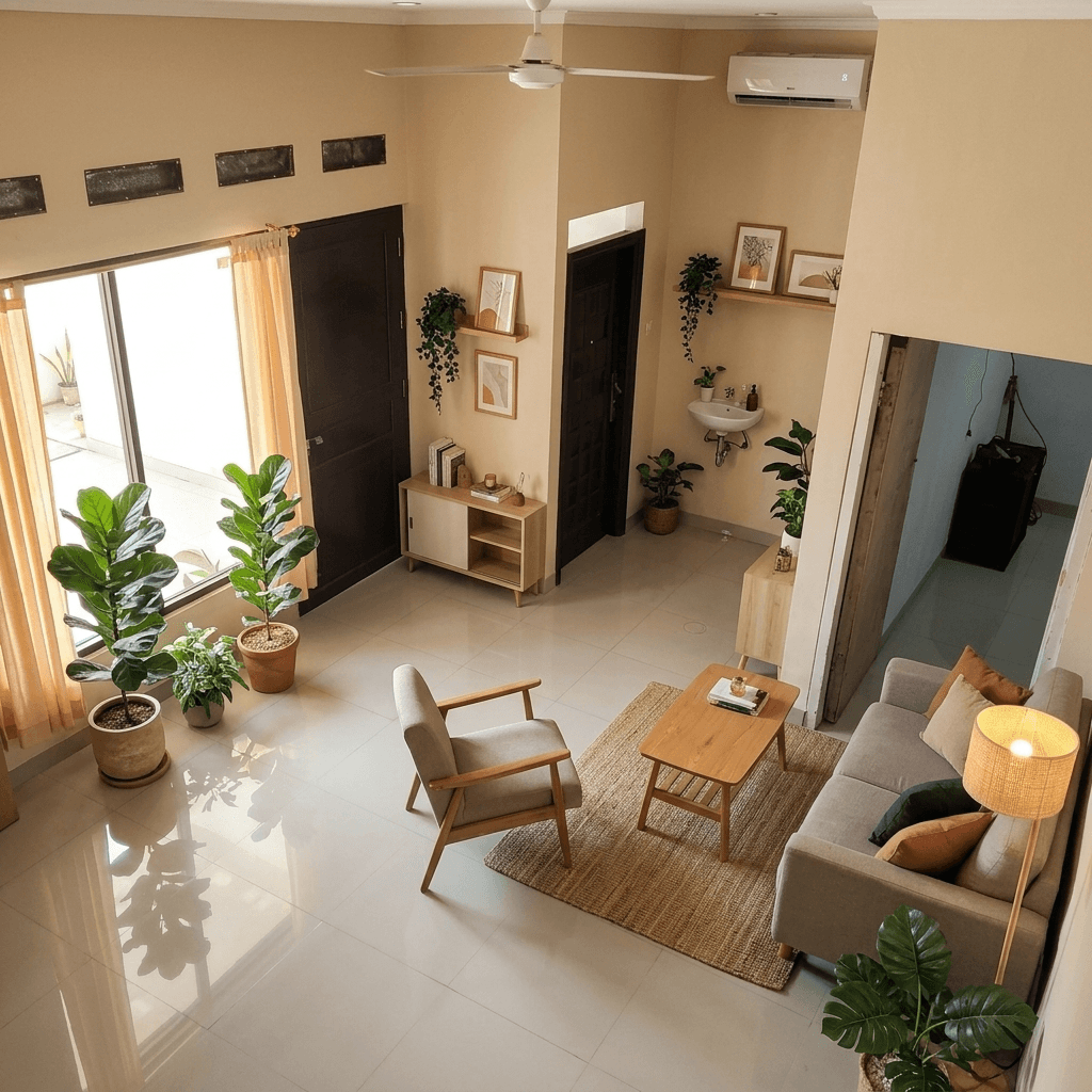 Interior design in Minimalism style — Living Room by GenRoom AI