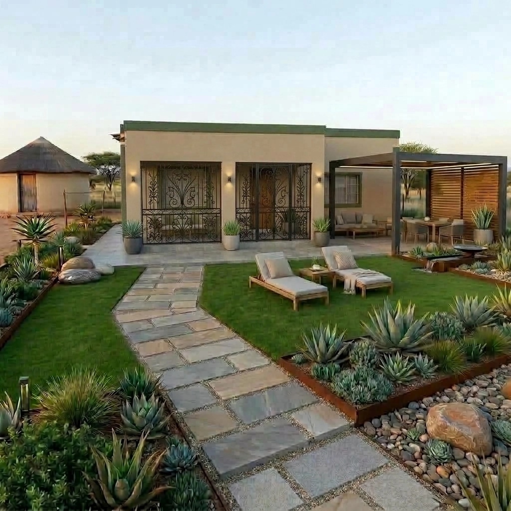 Landscape design in Contemporary Yard style — Yard by GenRoom AI
