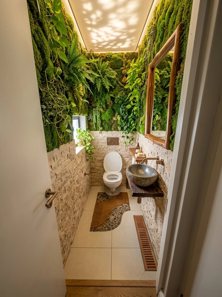 Biophilic Bathroom design — interior photo by GenRoom AI