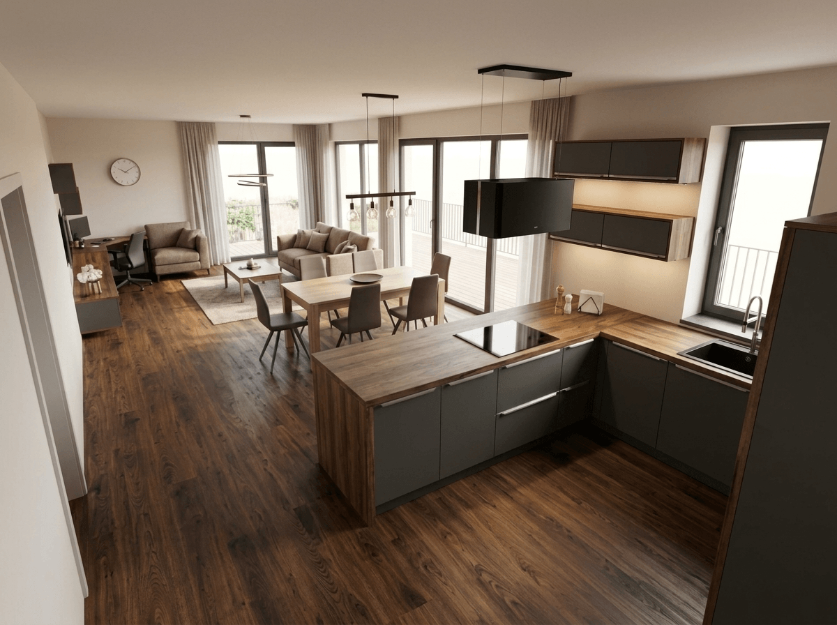Kitchen interior in no_style style — photo by GenRoom AI