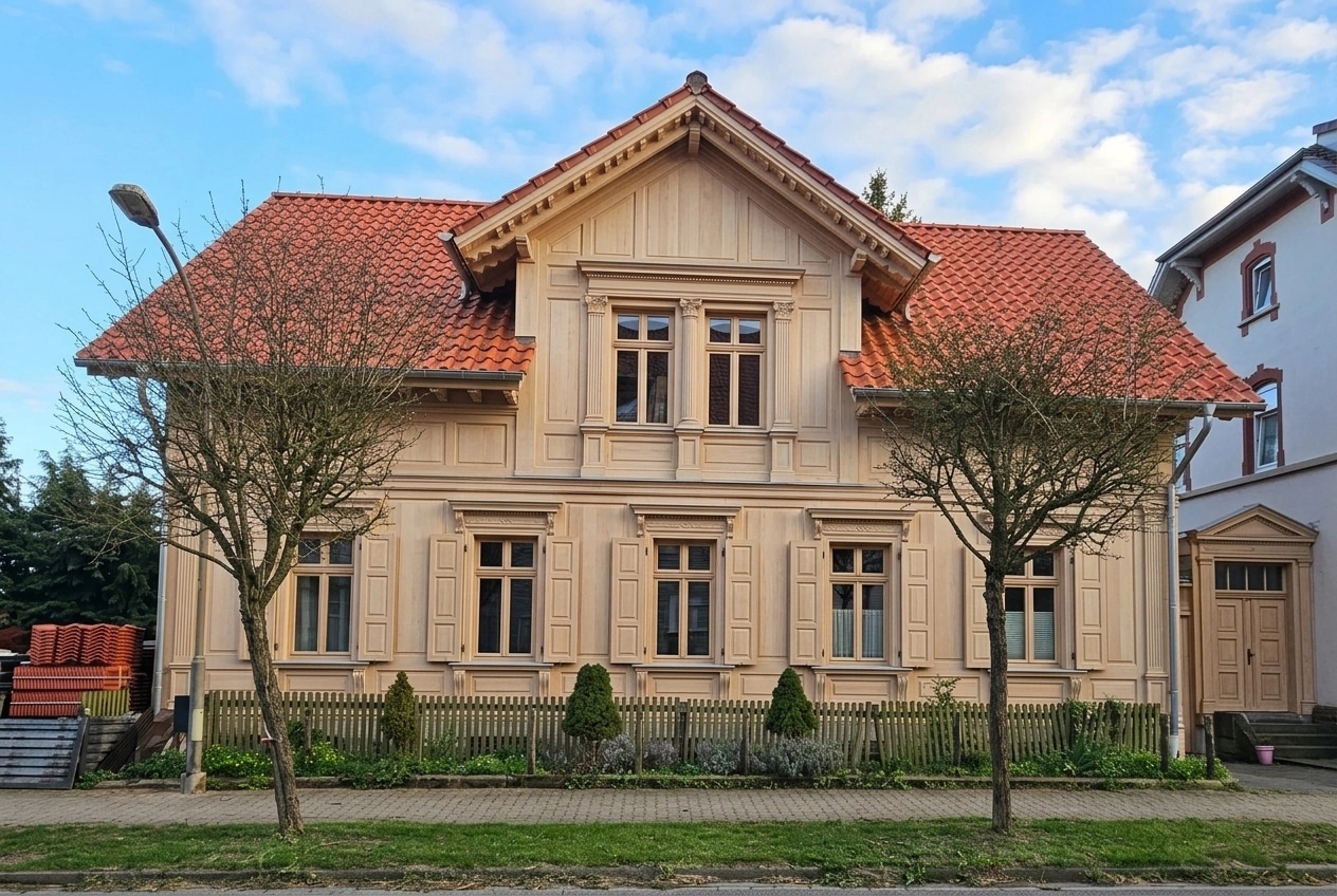 Neoclassic Facade Fachada design — facade photo by GenRoom AI