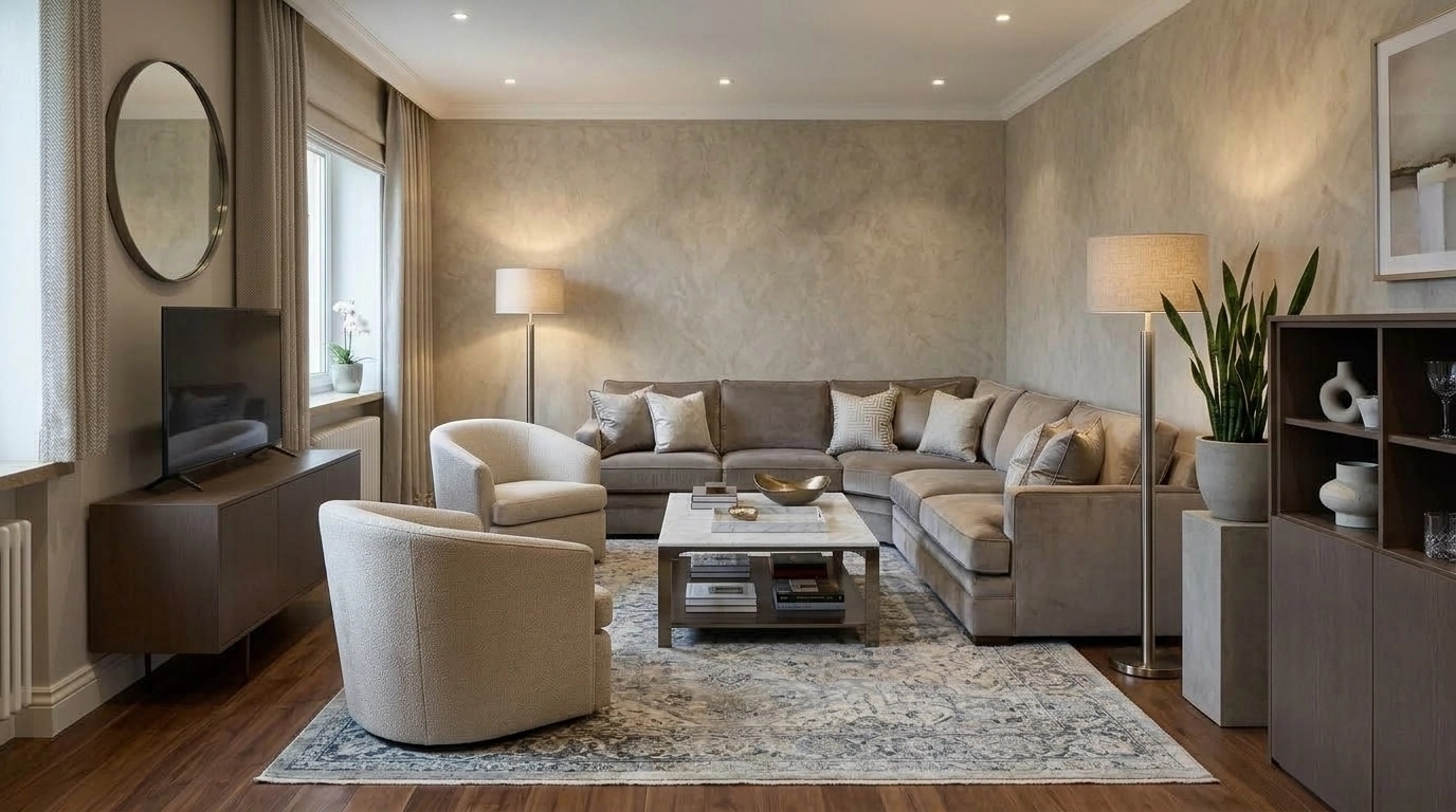 Interior design in Transitional style — Living Room by GenRoom AI
