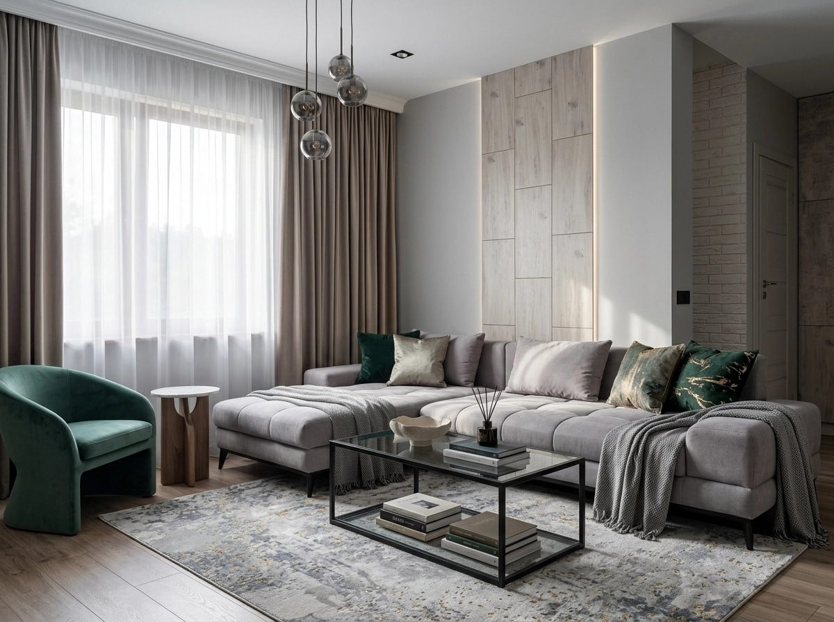 Interior design in Contemporary style — Living Room by GenRoom AI