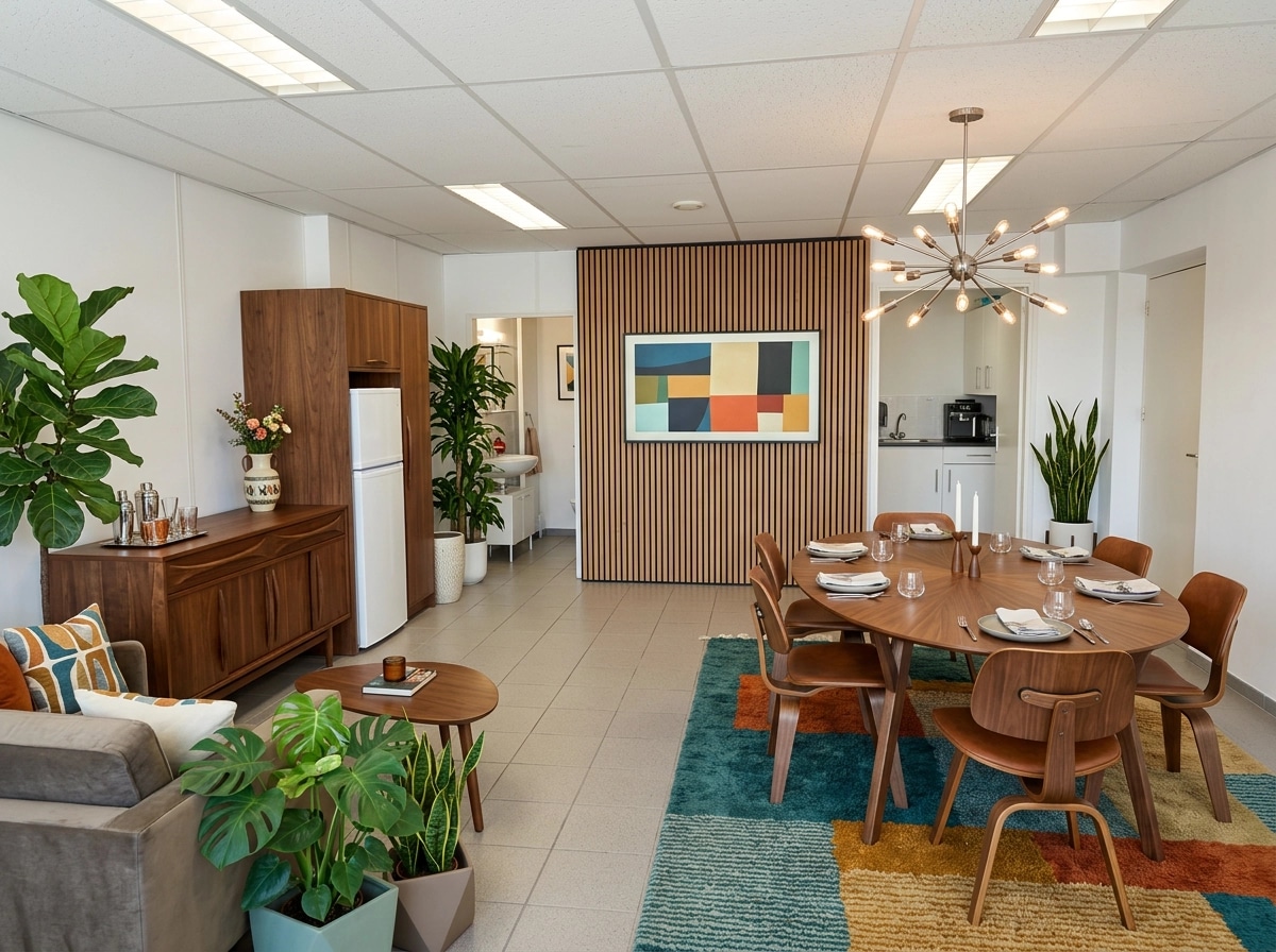 Design d'intérieur en style Mid-Century Modern — dining_room par GenRoom AI