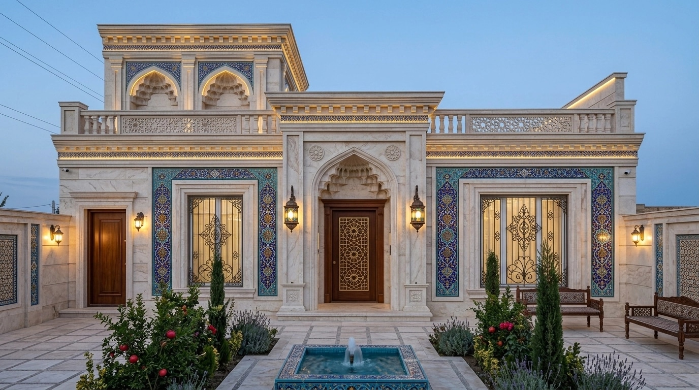 Neoclassic Facade Fachada design — facade photo by GenRoom AI