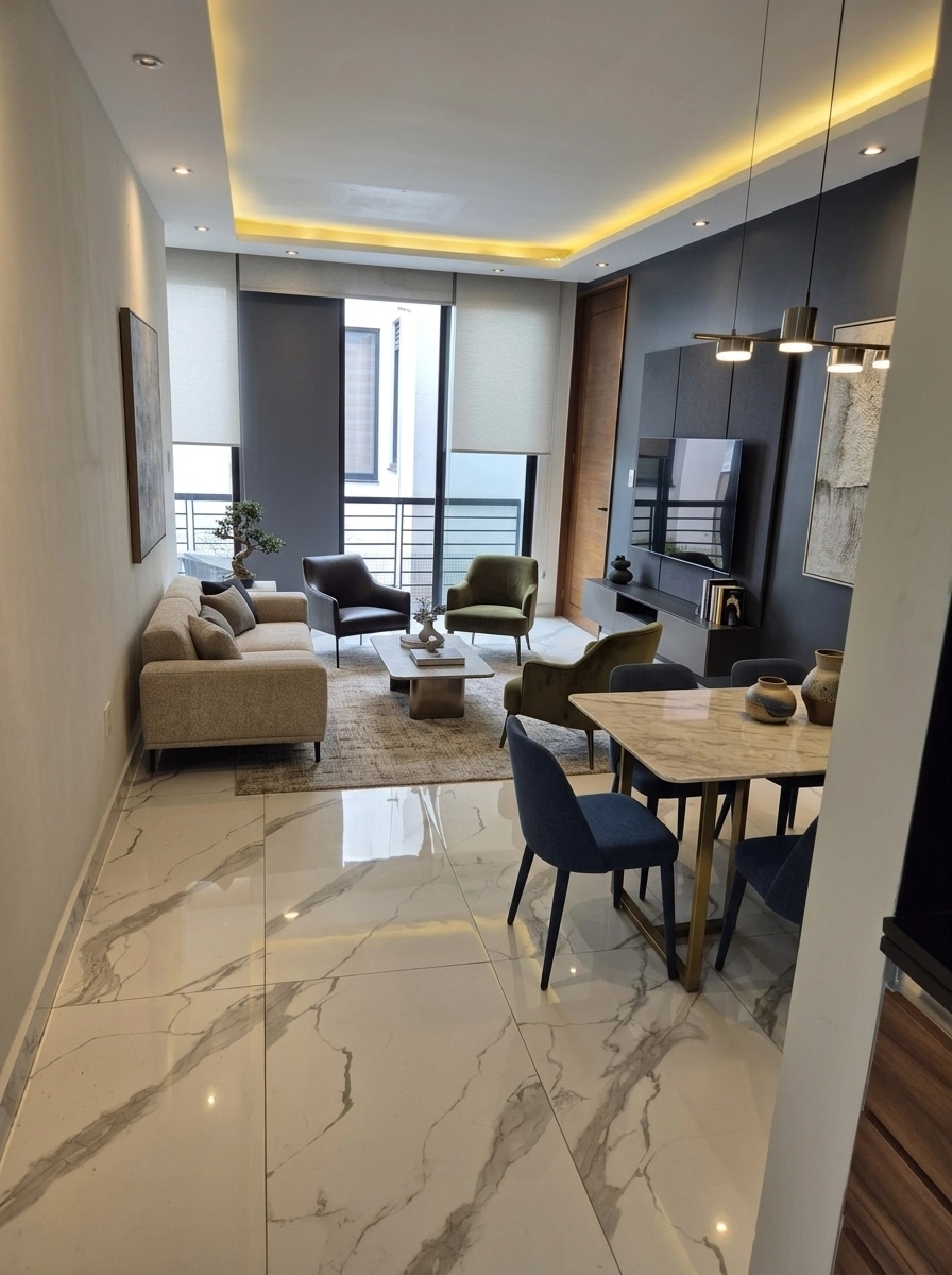 Interior design in Contemporary style — Living Room by GenRoom AI